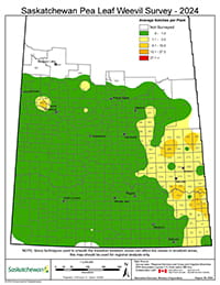 Pea leaf weevil map