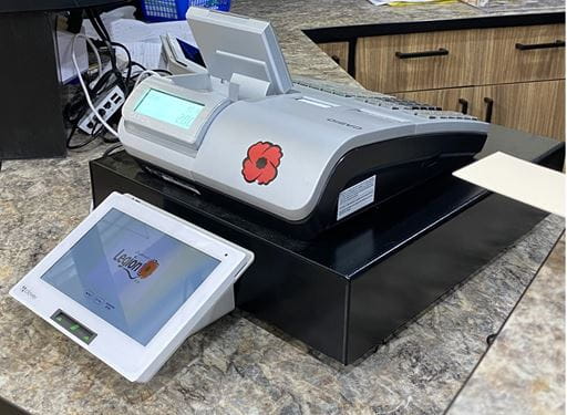 The Lloydminster Legion installed a new Point of Sale System with funding from the Veterans Service Club Support Program