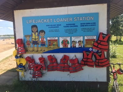 Lifejacket Loaner Station at Good Spirit Provincial Park